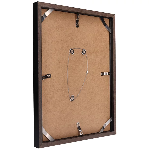 Holz Bilderrahmen BARTH - Serie 210 LIGHT 21x29,7 cm (A4) | Esche schwarz gefärbt | Normalglas (2 mm)