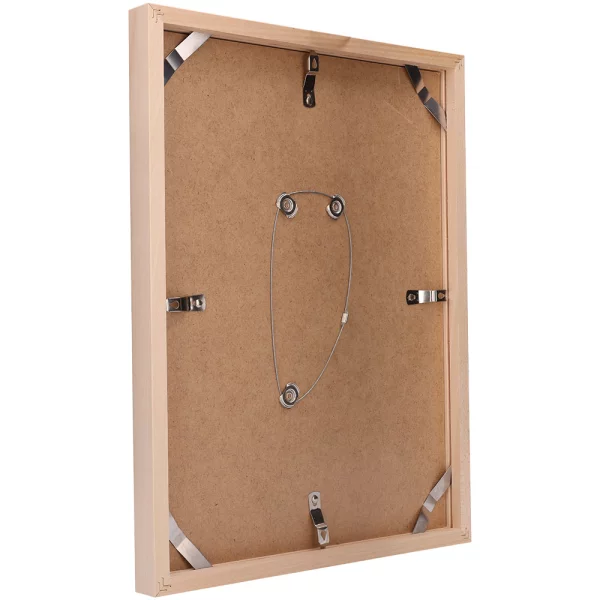 Holz Bilderrahmen BARTH - Serie 210 LIGHT 21x29,7 cm (A4) | Pappel natur | Normalglas (2 mm)