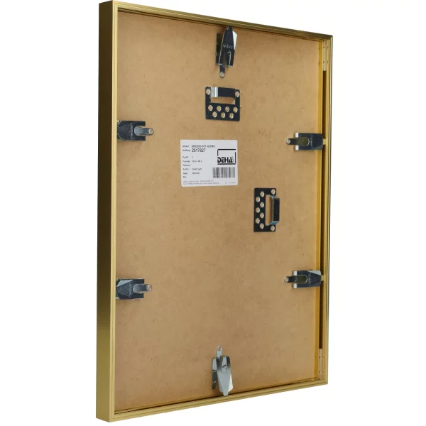 Alu Bilderrahmen Vega 70x100 cm | Gold matt | Normalglas (2 mm)