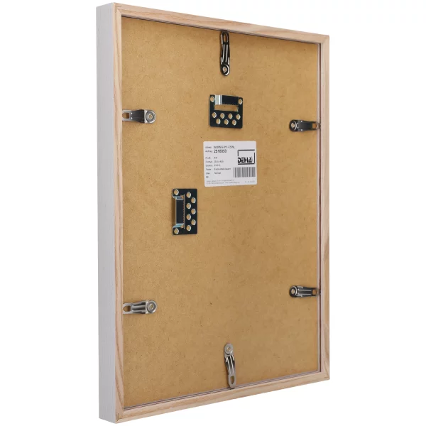 Cadre à rehausse en bois Bunda 70x90 cm | frêne blanc glacé | verre standard (2 mm)