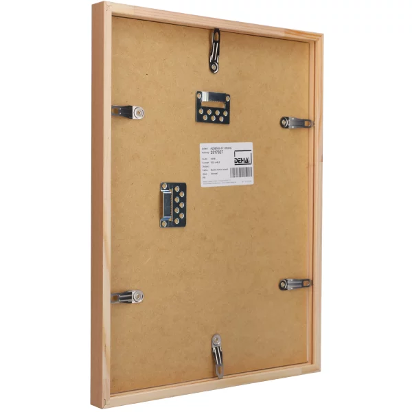 Cadre en bois Hamal 42x59,4 cm (A2) | hêtre naturel glacé | verre standard (2 mm)