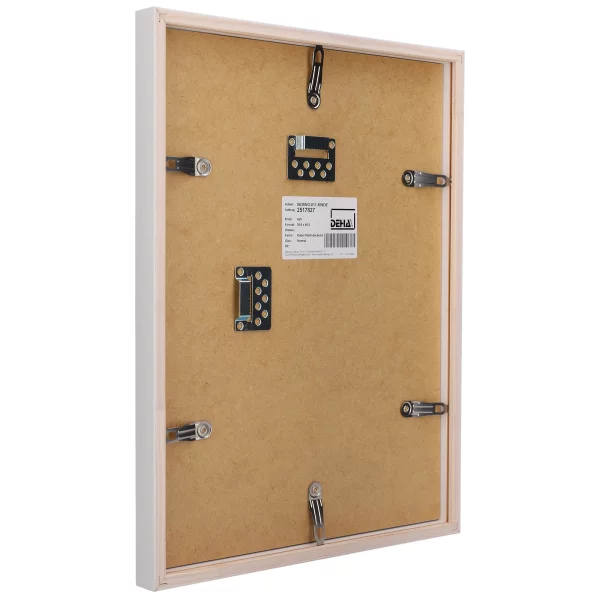 Cadre en bois Hamal 42x59,4 cm (A2) | pin blanc couvrant | verre standard (2 mm)