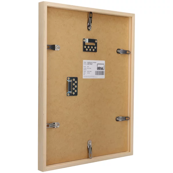 Cadre en bois Hamal sur-mesure pin naturel non traité | verre standard (2 mm)