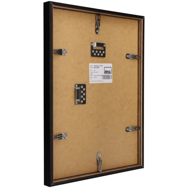 Cadre en bois Hamal sur-mesure pin noir couvrant | verre standard (2 mm)