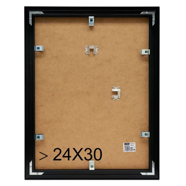 Alu Bilderrahmen Louis 10x15 cm | Schwarz | Normalglas (2 mm)
