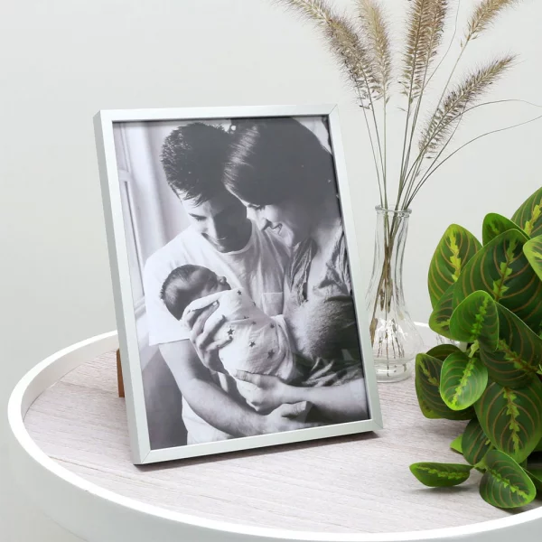 Cadre en aluminium Lina 10x15 cm | argent mat | verre standard (2 mm)
