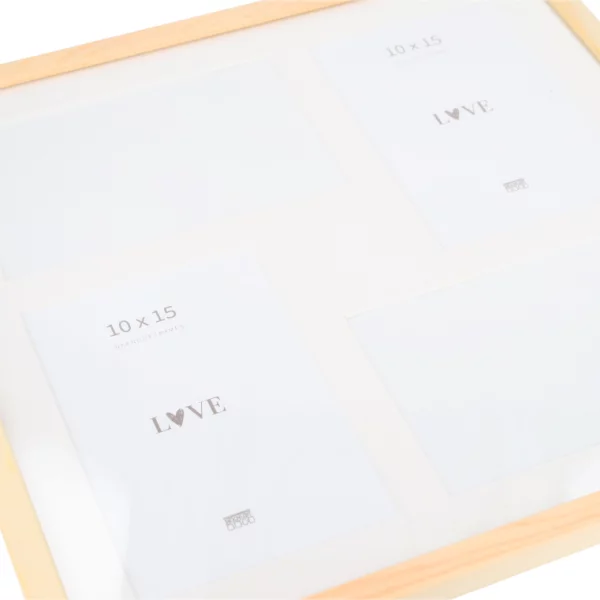 Cadre multi photos Lola pour 4 photos 10x15 cm | argent | verre standard (2 mm)