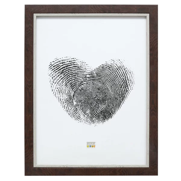 Cadre en plastique Leo 40x40 cm | noyer-blanc vintage | verre standard (2 mm)