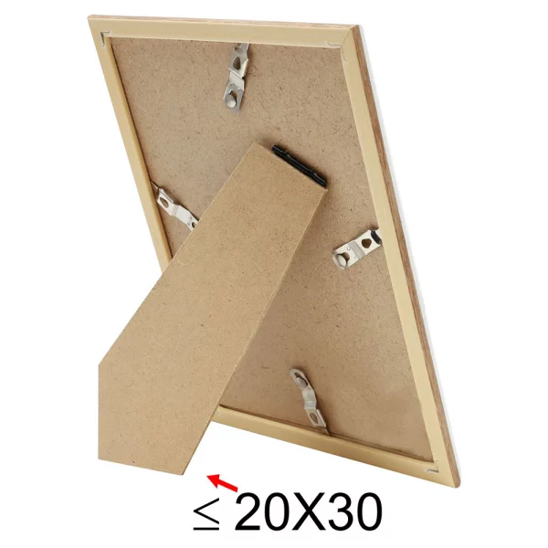Cadre en bois Linda avec passe-partout 10x15 cm (7x10 cm) | blanc avec marron | verre standard (2 mm)