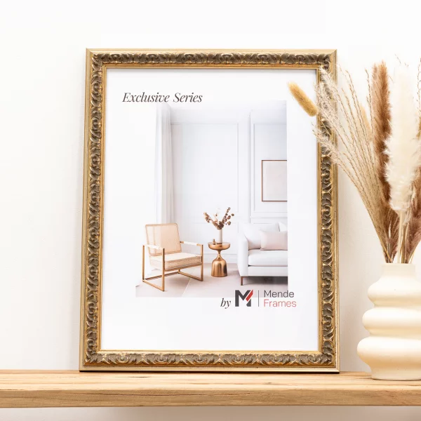 Exclusieve Houten lijst op maat Shab zilver | normaal glas (2 mm)