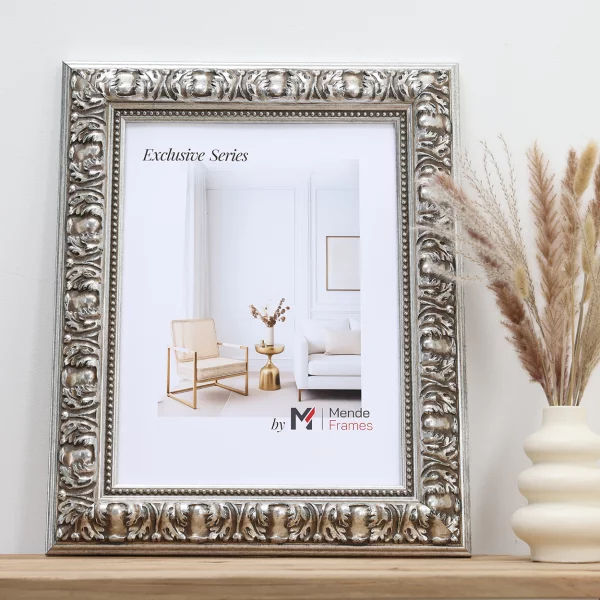 Holz Bilderrahmen Macondo 20x30 cm | Silber | Normalglas (2 mm)