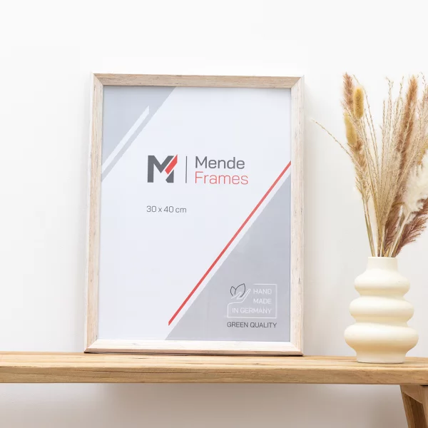 Holz-Bilderrahmen Mencuna 50x50 cm | Weiß | Normalglas (2 mm)