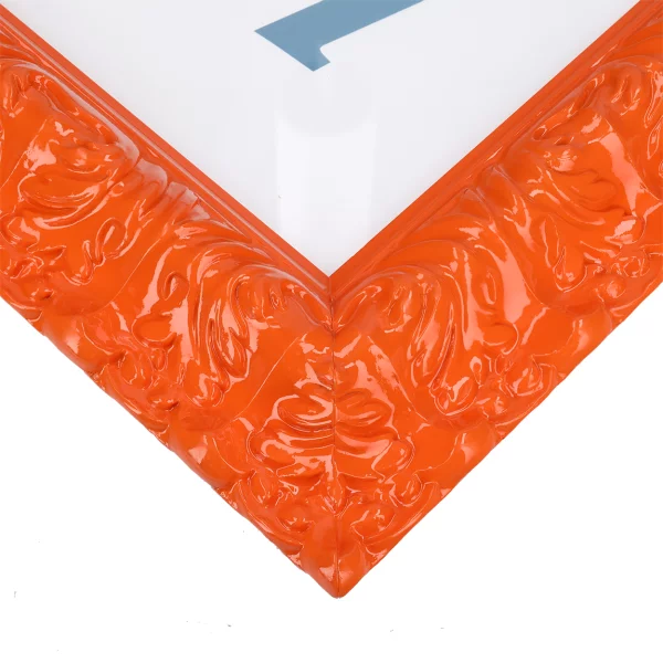 Barockrahmen Salamanca Color 84,1x118,9 cm (A0) | Orange (014) | Kunstglas (2 mm)