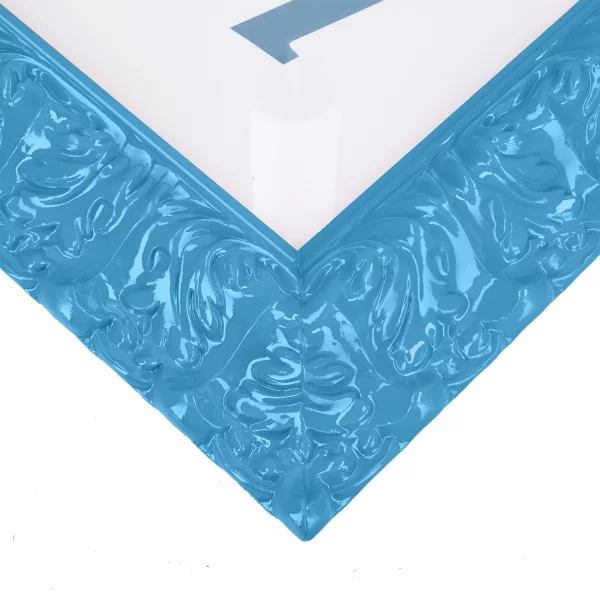 Barockrahmen Salamanca Color nach Maß Blue (093) | Normalglas (2 mm)