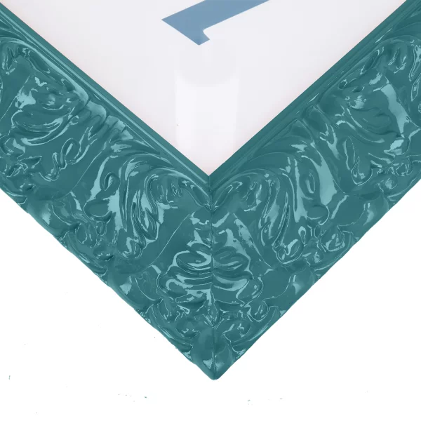 Barockrahmen Salamanca Color nach Maß Teal (120) | Normalglas (2 mm)