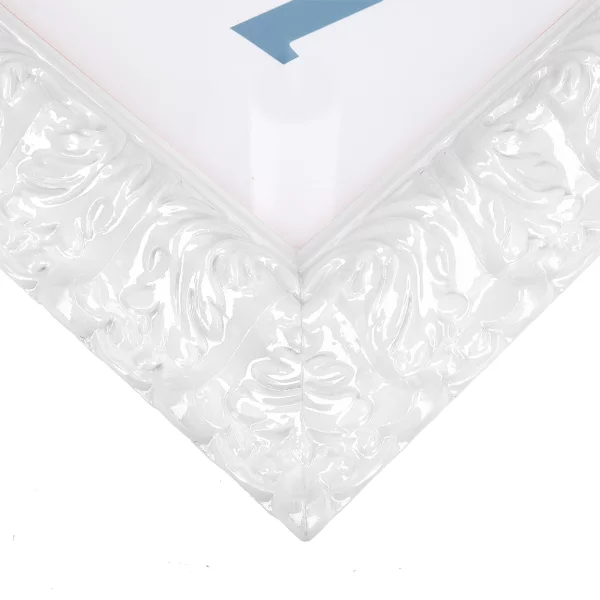 Barockrahmen Salamanca Color nach Maß White (231) | Normalglas (2 mm)