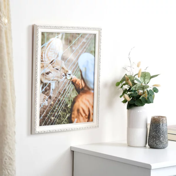 Cadre de style baroque Madrie sur mesure blanc | verre standard (2 mm)