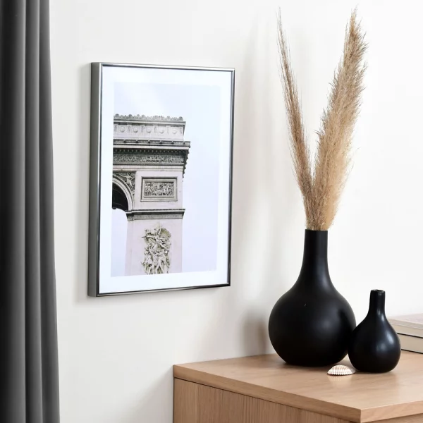 Cadre en aluminium Quadro 18x24 cm | argent ancien brillant | verre standard (2 mm)