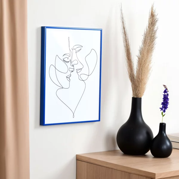 Cadre en aluminium Quadro 18x24 cm | bleu RAL 5010 | verre standard (2 mm)