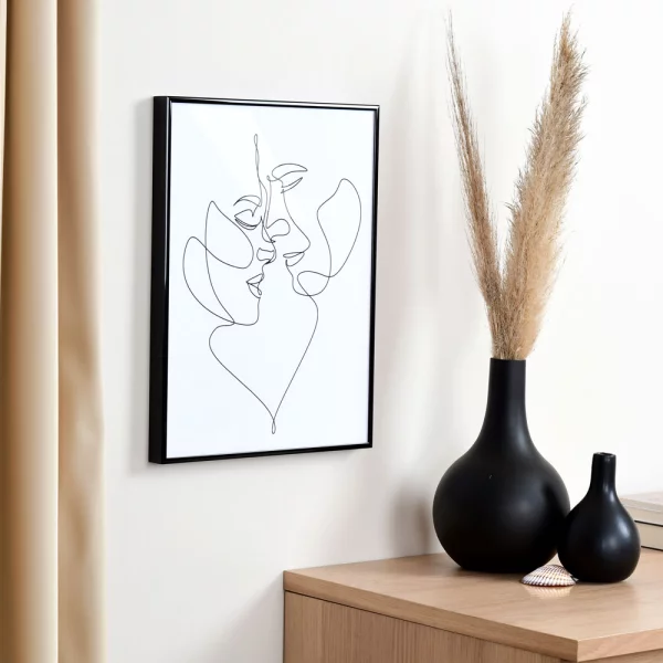 Cadre en aluminium Quadro 18x24 cm | noir brillant | verre standard (2 mm)