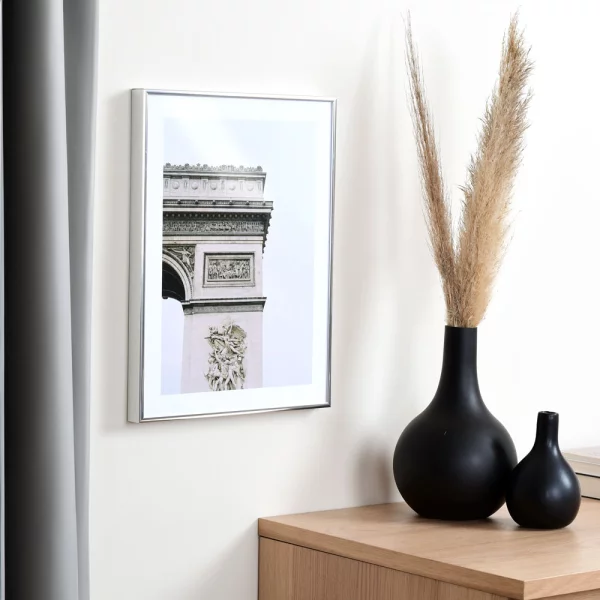 Cadre en aluminium Quadro 18x24 cm | argent brillant | verre standard (2 mm)