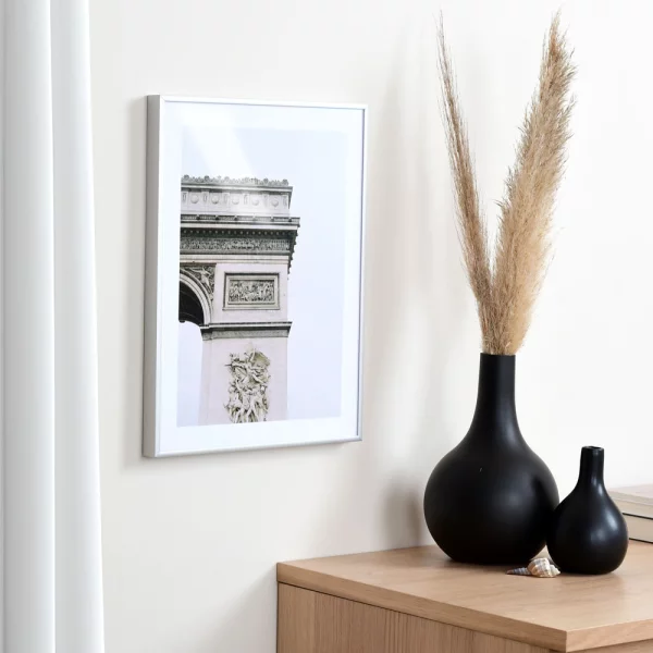 Cadre en aluminium Quadro 18x24 cm | argent mat | verre standard (2 mm)