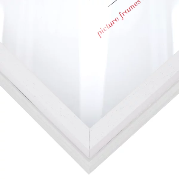 Houten kader Unibox 50x60 cm | wit-wit | normaal glas (2 mm)