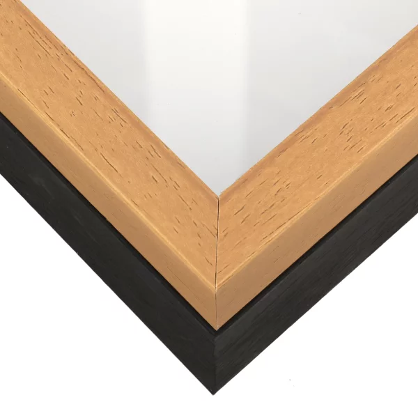 Unibox Bilderrahmen nach Maß Eiche-Schwarz | Normalglas (2 mm)