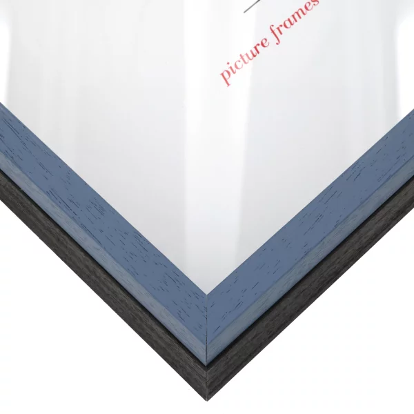 Cadre Unibox sur mesure bleu nuit | verre standard (2 mm)