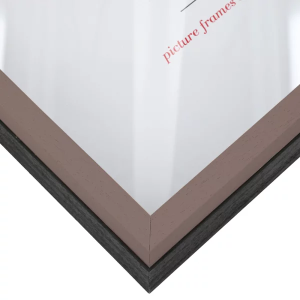 Cadre Unibox sur mesure brun-noir | verre standard (2 mm)