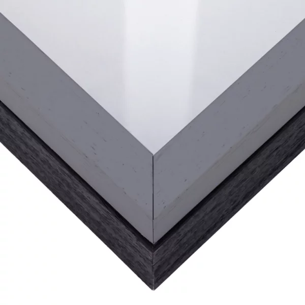 Unibox Bilderrahmen nach Mass grau-schwarz | Normalglas (2 mm)