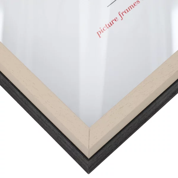 Cadre Unibox sur mesure brun clair-noir | verre standard (2 mm)