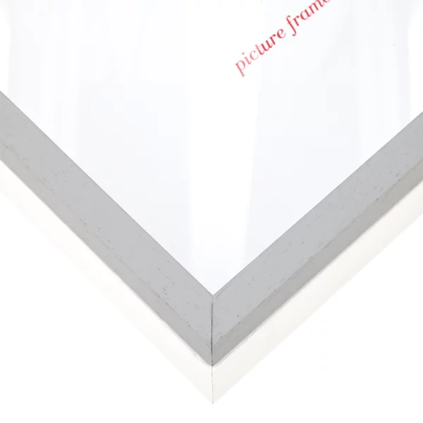 Cadre Unibox sur mesure gris clair-blanc | verre standard (2 mm)