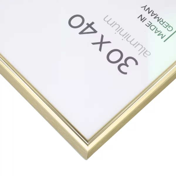 Alu-Bilderrahmen Profil 15 21x29,7 cm (A4) | Gold | Normalglas (2 mm)