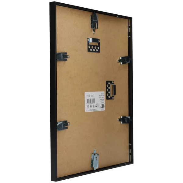 Alu-Bilderrahmen Classic 18x24 cm | Schwarz matt | Normalglas (2 mm)