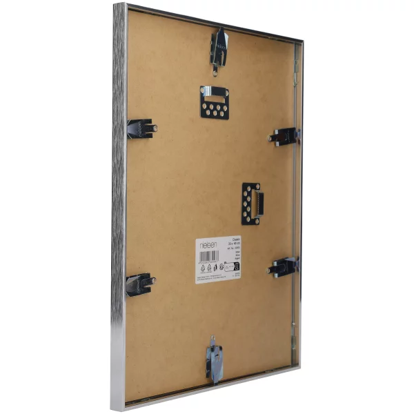 Alu-Bilderrahmen Classic 18x24 cm | Silber glanz | Normalglas (2 mm)