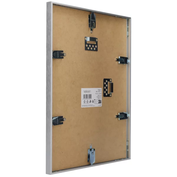 Alu-Bilderrahmen Classic 18x24 cm | Silber matt | Normalglas (2 mm)