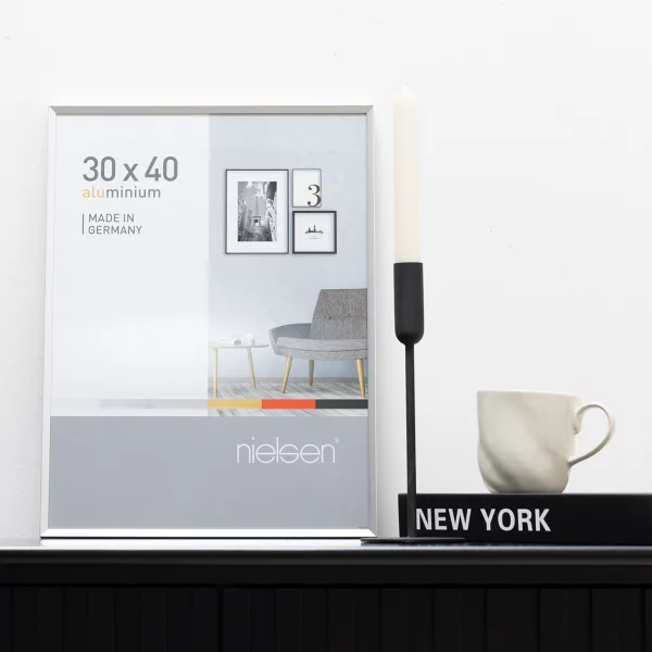 Cadre en aluminium Pixel 13x18 cm | argent mat | verre standard (2 mm)