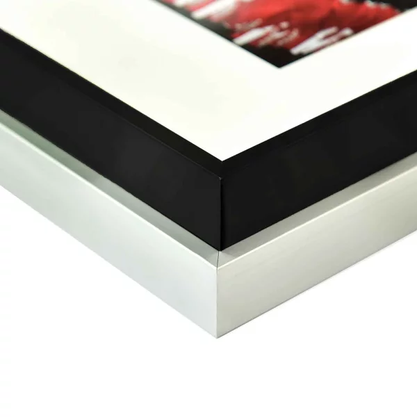 Cadre multi photos Junior pour 3 photos 20x60 cm (3x 10x15 cm) | argent mat | verre standard (2 mm)