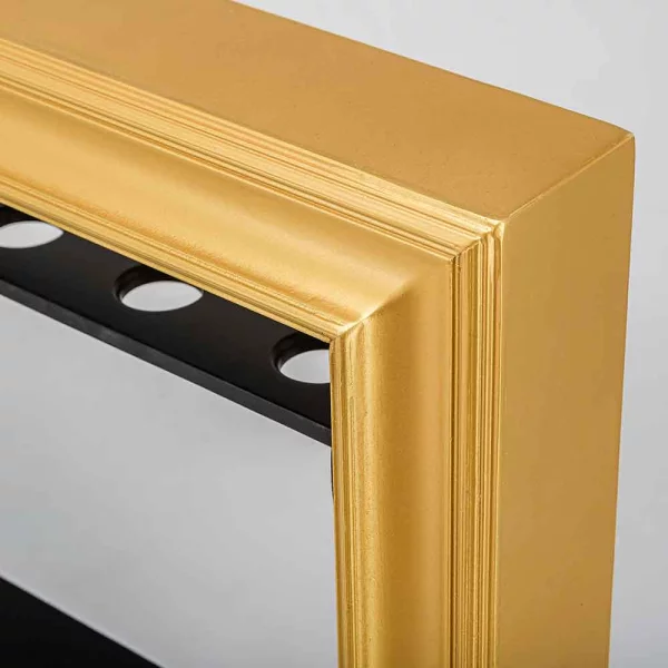 Bilderrahmen mit Weinregal 60x80 cm | gold