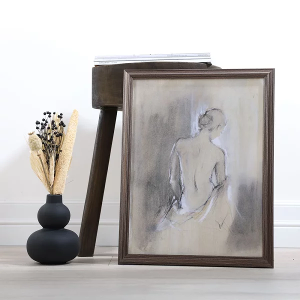 Kunststoff Bilderrahmen Lounge 20x30 cm | stahl | Normalglas (2 mm)