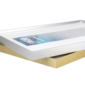 Alu-Bilderrahmen Mizar nach Maß Gold matt | Normalglas (2 mm)