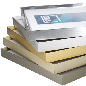 Alu-Bilderrahmen Wega 24x30 cm | Champagner matt | Normalglas (2 mm)