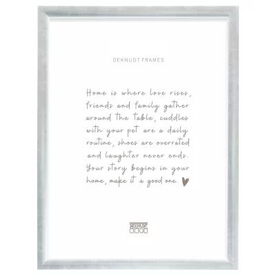 Houten kader Olivia 13x13 cm | zilver, mat | normaal glas (2 mm)