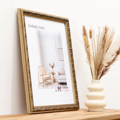 Dřevěný rám Shab na míru stříbrná | normální sklo (2mm)