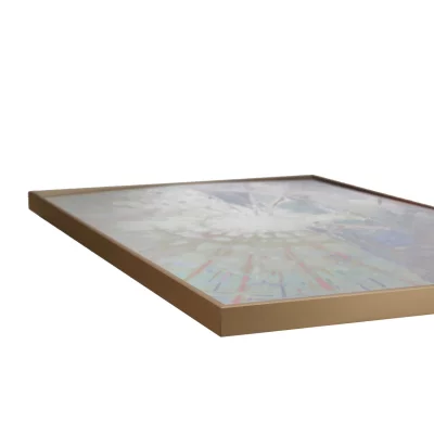 Aluminowa rama na puzle na 5000 elementów 101x153 cm | matowy brąz | szkło sztuczne (1,5 mm)