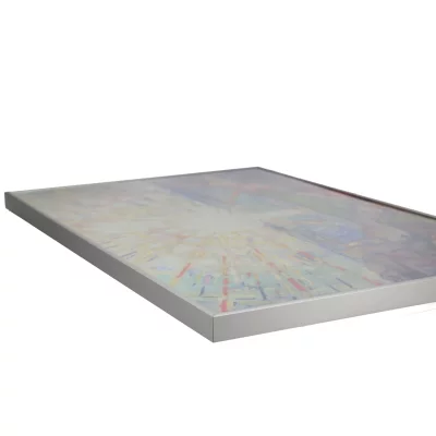 Aluminiumram för pussel för 1500 delar 60x80 cm | silver matt | Plastglas (1,5 mm)