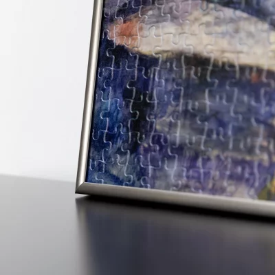 Plast-pusselram för 1500 delar 60x84,1 cm | silver | Plastglas (1,5 mm)