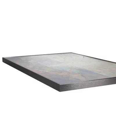 Alu-pusselram - specialformat till max. 100x140 cm antiksilver, högblank | Plastglas (1,5 mm)