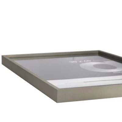 Aluminiumsbilderamme Alpha 60x90 cm | Rustfritt stål, børstet | Normalglass (2 mm)